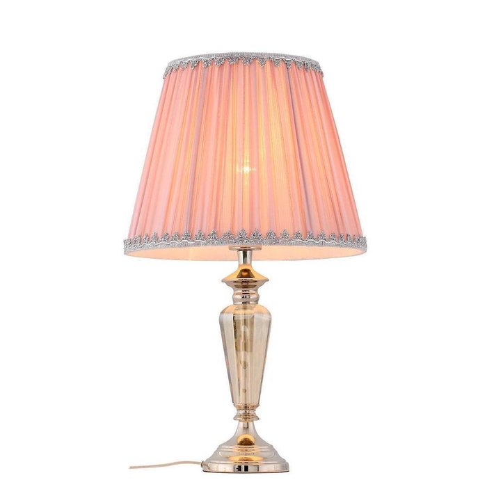 Настольная лампа Vezzo с розовым абажуром