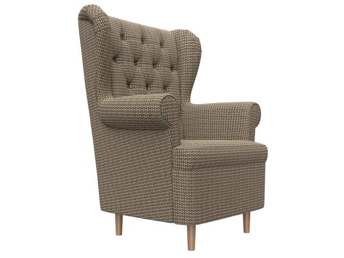 Кресло Торин Люкс коричнево-бежевого цвета - лучшие Интерьерные кресла в INMYROOM