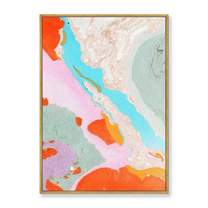 Репродукция картины на холсте River in the Namib Desert, 2021г. - купить Картины по цене 21999.0