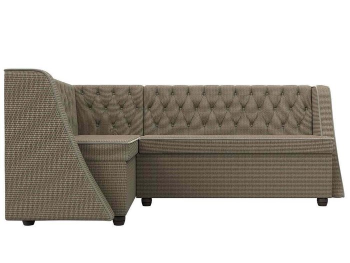 Кухонный угловой диван Лофт бежево-коричневого цвета левый угол - купить Угловые диваны по цене 48999.0