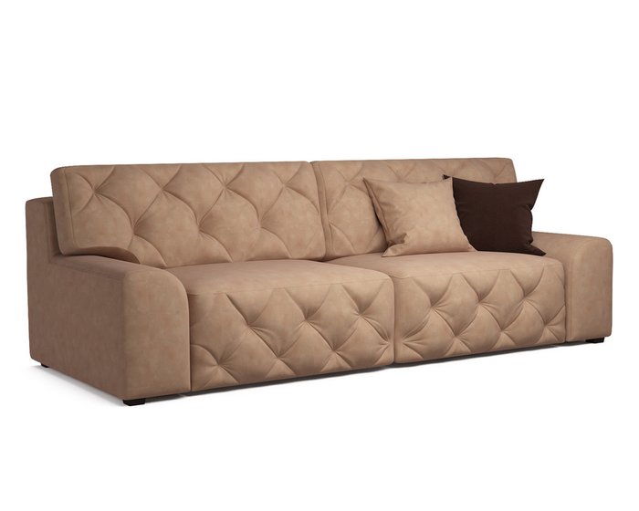 Прямой диван-кровать Милан темно-бежевого цвета