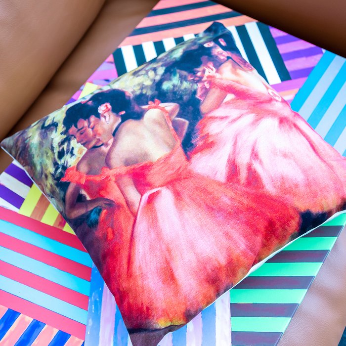 Декоративная арт подушка Балерины в розовом - купить Декоративные подушки по цене 2000.0