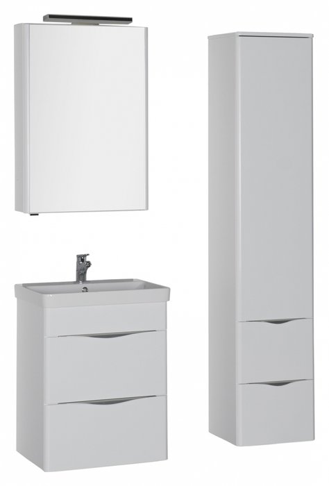 Зеркало-шкаф Орлеан белого цвета - купить Шкаф-зеркало по цене 22274.0