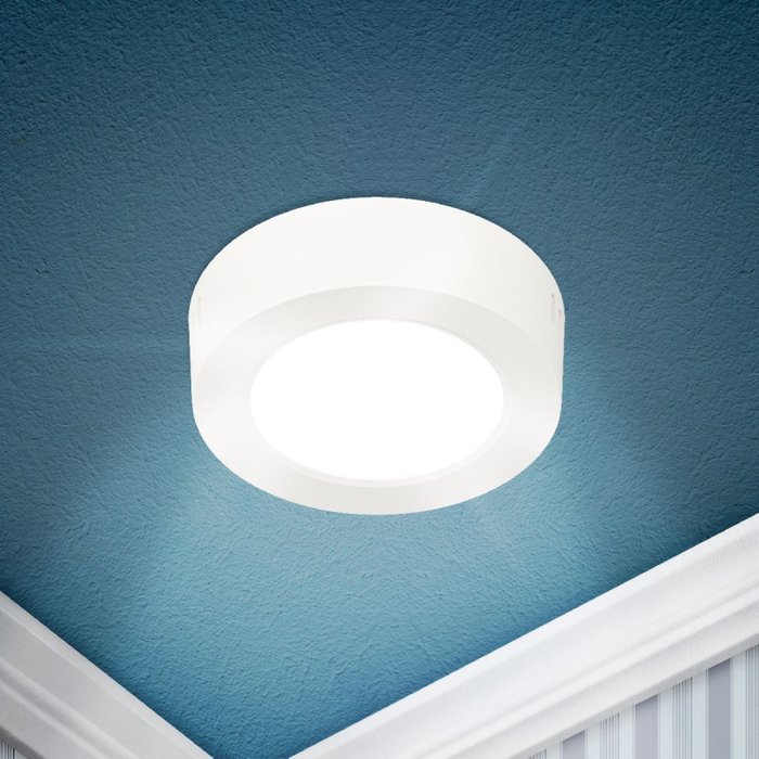 Накладной светильник LED 19 Б0057431 (пластик, цвет белый) - купить Потолочные светильники по цене 618.0