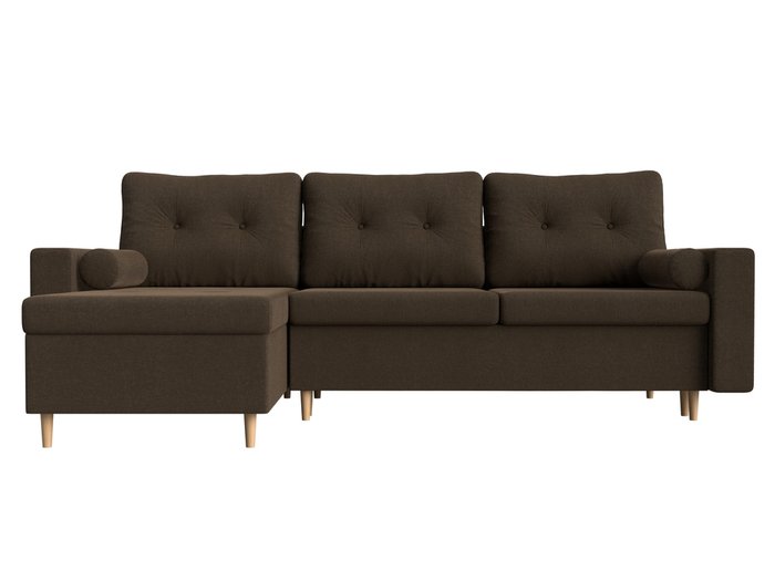 Угловой диван-кровать Белфаст коричневого цвета левый угол - купить Угловые диваны по цене 51999.0