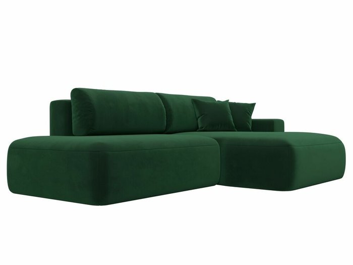 Угловой диван-кровать Лига 036 Модерн темно-зеленого цвета правый угол - купить Угловые диваны по цене 87999.0