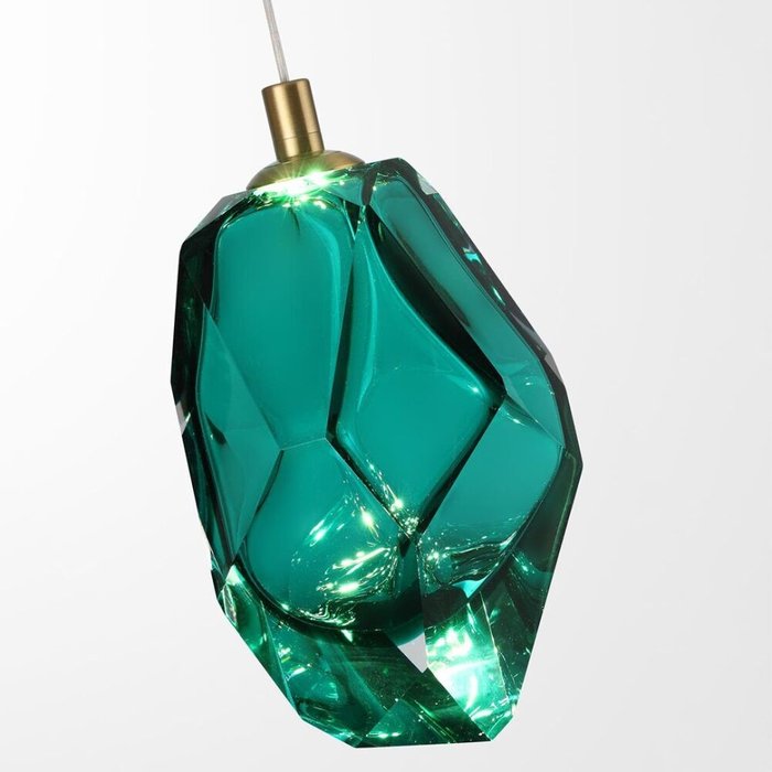 Подвесной светильник Gemme 7110/4LA (металл, цвет зеленый) - купить Подвесные светильники по цене 19835