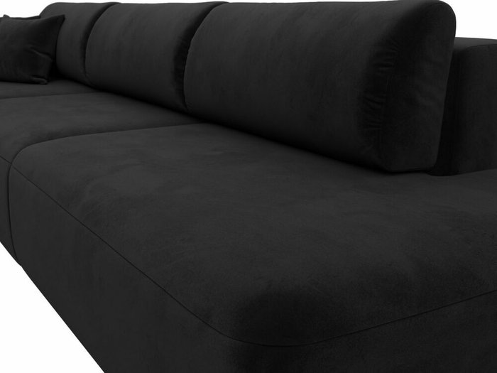 Диван-кровать Лига 036 Модерн Лонг черного цвета с левым подлокотником - лучшие Прямые диваны в INMYROOM