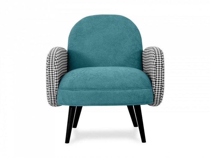 Кресло Bordo бирюзового цвета с черными ножками  - купить Интерьерные кресла по цене 38100.0