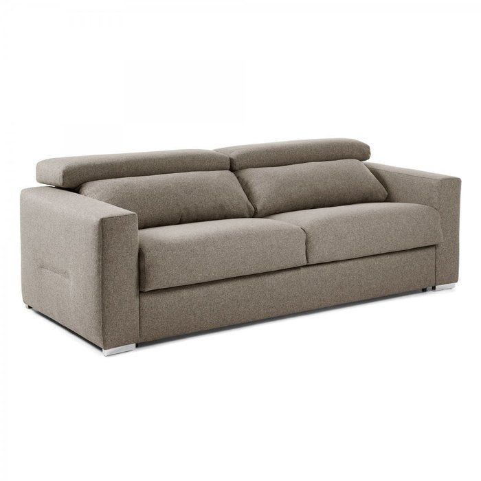 Диван-кровать Queen коричневого цвета с полиуретановым матрасом - купить Прямые диваны по цене 225990.0