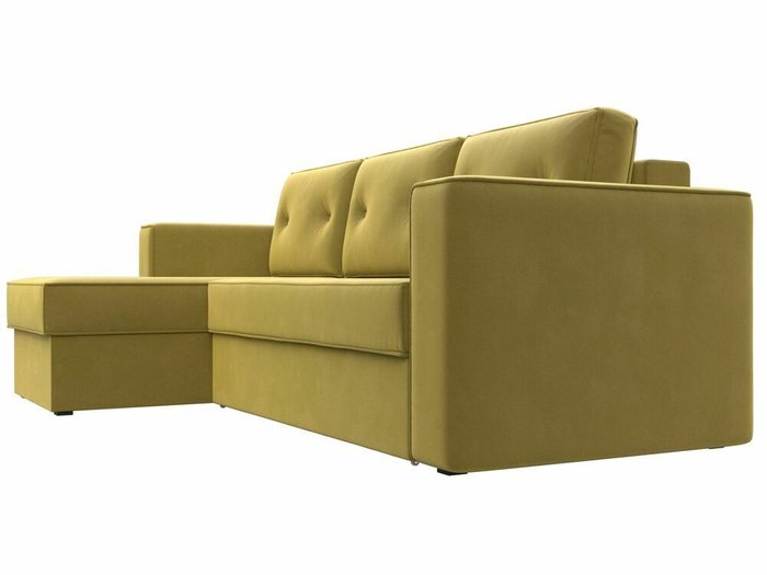 Угловой диван-кровать Принстон желтого цвета левый угол  - лучшие Угловые диваны в INMYROOM