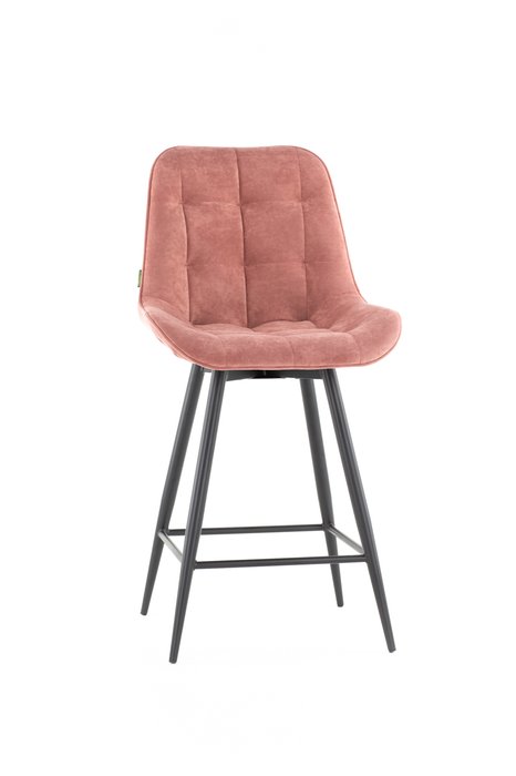 Стул полубарный Elis Bar cross conus розового цвета - купить Барные стулья по цене 10977.0
