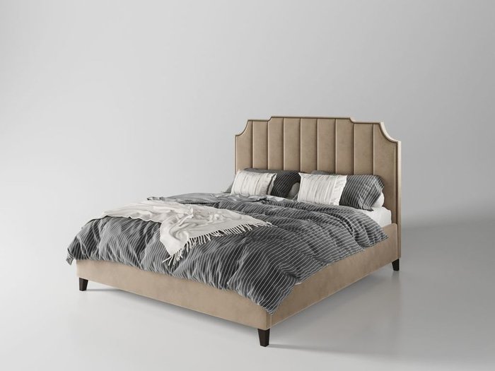 Кровать Даллас 160х200 бежевого цвета  с подъемным механизмом