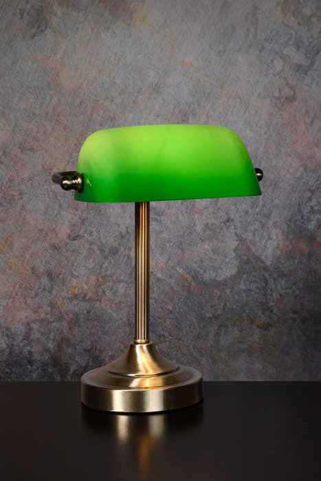 Настольная лампа Banker 17504/01/03 (стекло, цвет зеленый) - лучшие Рабочие лампы в INMYROOM