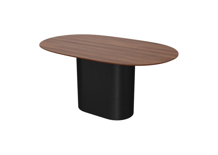 Овальный обеденный стол Type 160 черно-коричневого цвета - купить Обеденные столы по цене 72900.0