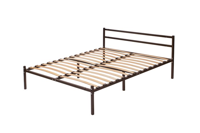 Кровать металлическая разборная Элимет 160х200 с опорами и спинкой - лучшие Кровати для спальни в INMYROOM