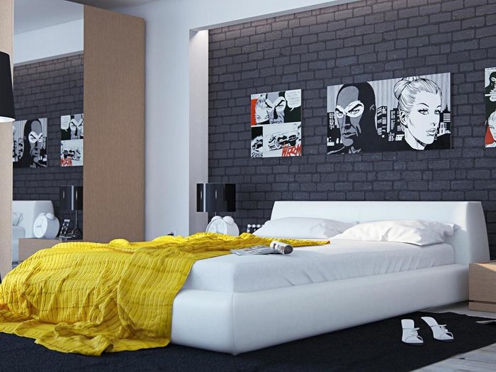 Кровать Vatta черного цвета 140x200 - лучшие Кровати для спальни в INMYROOM
