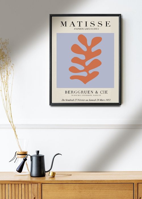 Постер Matisse Papiers Decoupes Coral 30х40 в раме черного цвета - купить Принты по цене 4800.0