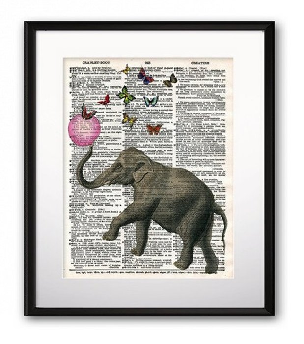 Постер Elephant and Balloon А3