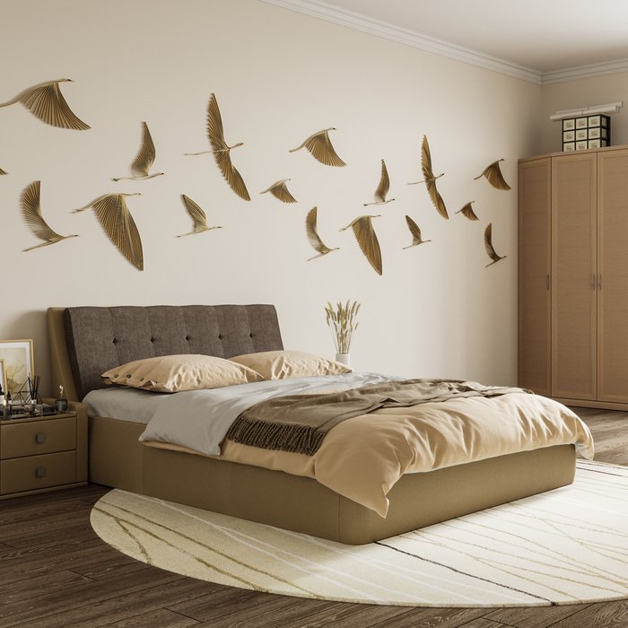Кровать Гесиона 180х200 с серым изголовьем и подъемным механизмом  - лучшие Кровати для спальни в INMYROOM