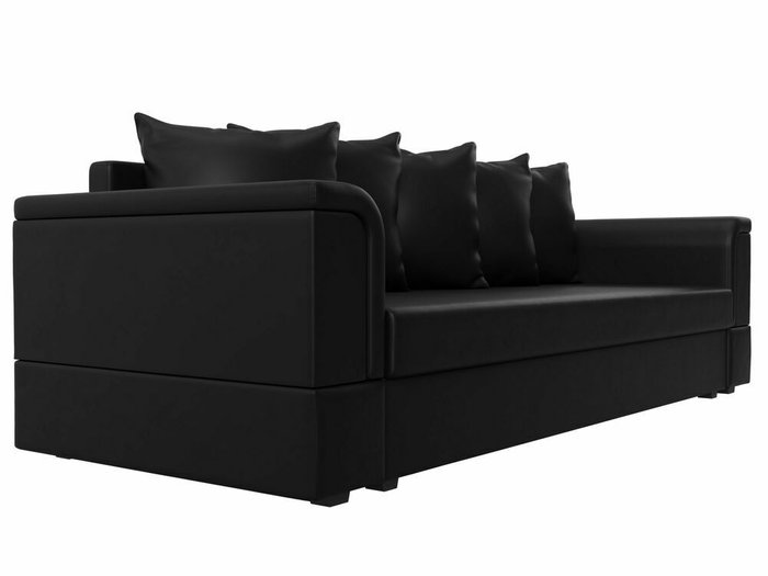 Диван-кровать Лига 005 черного цвета (экокожа) - лучшие Прямые диваны в INMYROOM