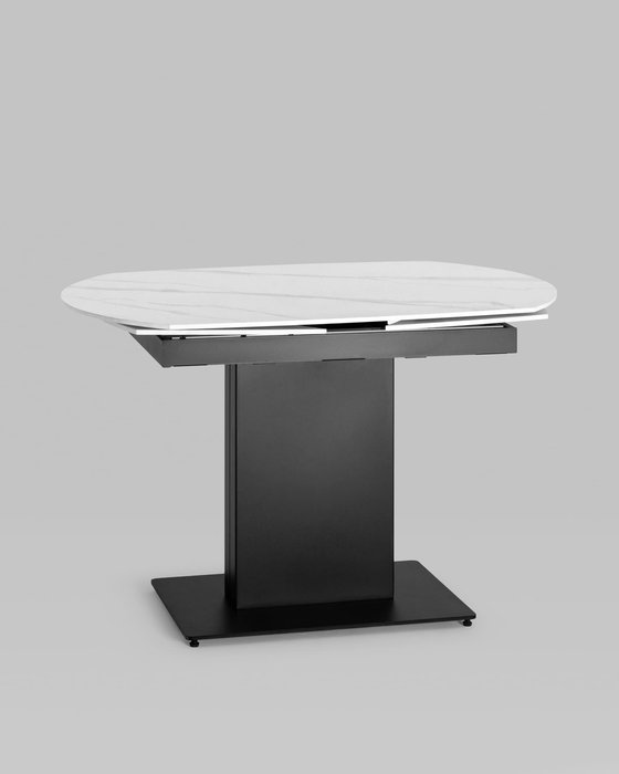 Раскладной обеденный стол Хлоя черно-белого цвета - купить Обеденные столы по цене 77990.0