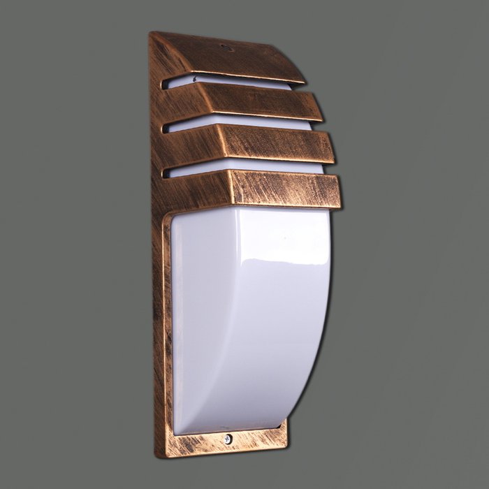 Уличный настенный светильник 02304-0.2-001WL BKG бело-бронзового цвета - купить Настенные уличные светильники по цене 2110.0