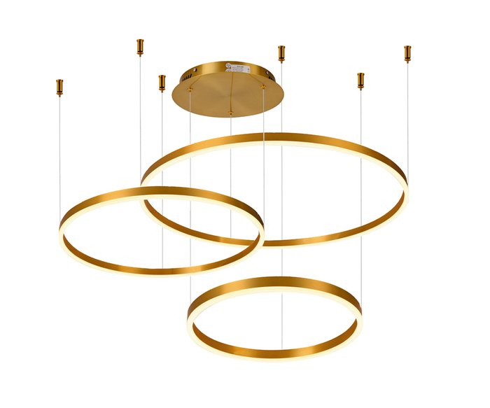 Подвес Тор латунь w133.5*95(d80+60+40) h150 Led 110W (4000k) диммируемый, с пультом ДУ