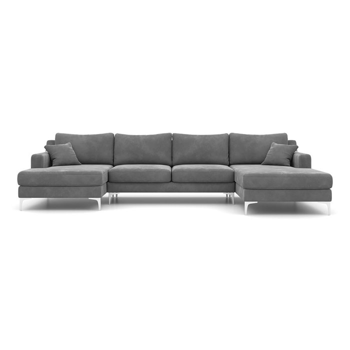 П-образный модульный диван Mendini ST серого цвета