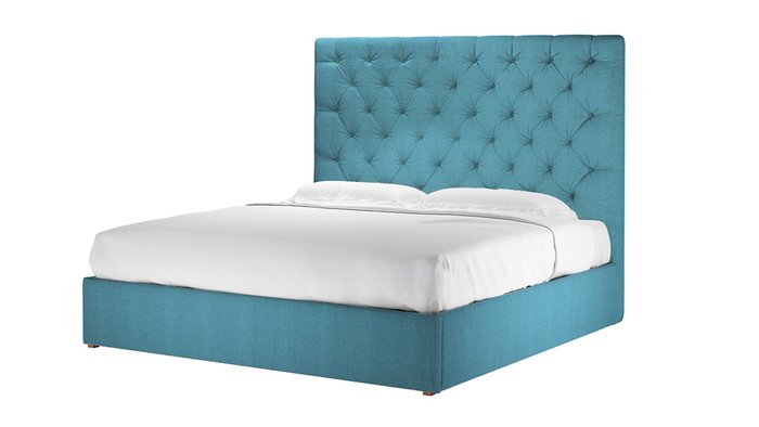 Кровать Сиена 140х200 голубого цвета - купить Кровати для спальни по цене 54900.0