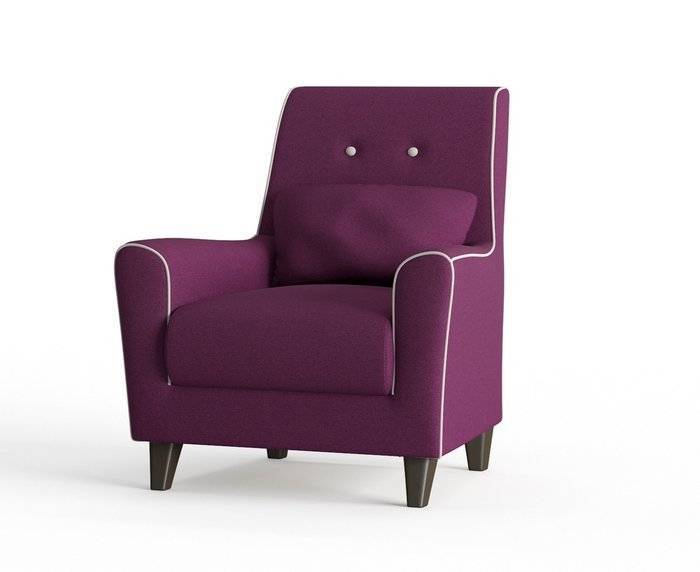 Кресло Мерлин в обивке из велюра фиолетового цвета