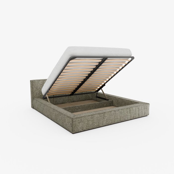 Кровать Terra 200х200 бежевого цвета с подъемным механизмом - лучшие Кровати для спальни в INMYROOM