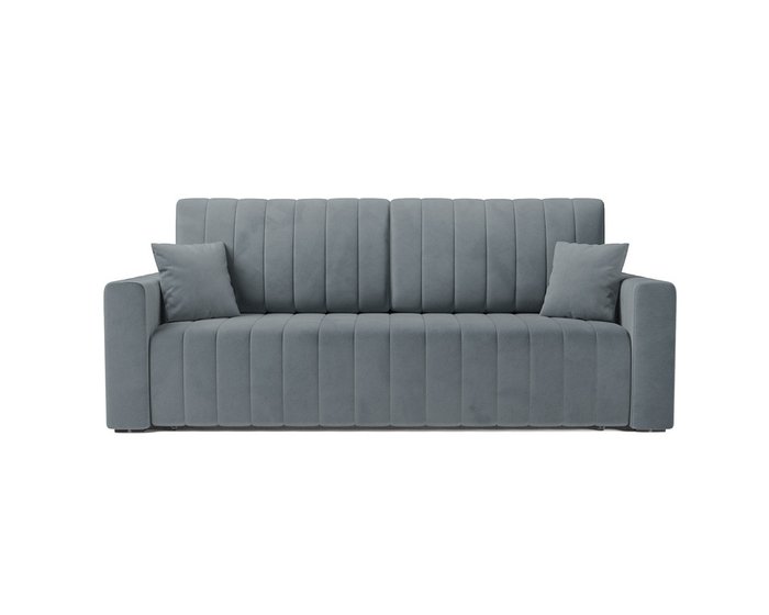 Прямой диван-кровать Лондон серо-синего цвета - купить Прямые диваны по цене 36790.0
