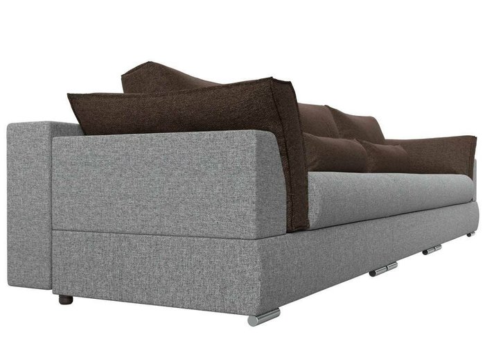 Прямой диван-кровать Пекин Long серо-коричневого цвета - лучшие Прямые диваны в INMYROOM