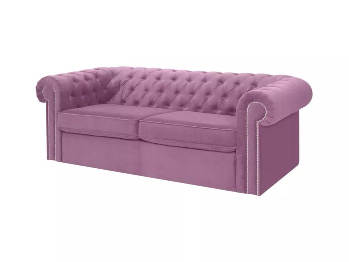 Диван-кровать Chesterfield лилового цвета - купить Прямые диваны по цене 153630.0