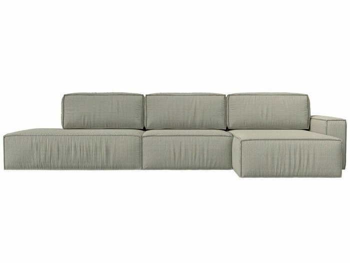 Угловой диван-кровать Прага модерн лонг серо-бежевого цвета правый угол - купить Угловые диваны по цене 102999.0