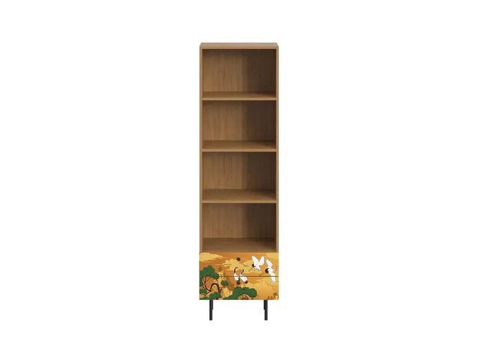 Книжный шкаф Frida с принтом Sunrise и металлическими ножками - купить Книжные шкафы по цене 27900.0