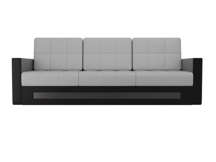 Прямой диван-кровать Белла бело-черного цвета (экокожа) - купить Прямые диваны по цене 28290.0