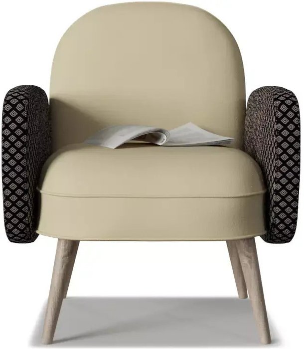 Кресло Бержер бежевого цвета - купить Интерьерные кресла по цене 14000.0