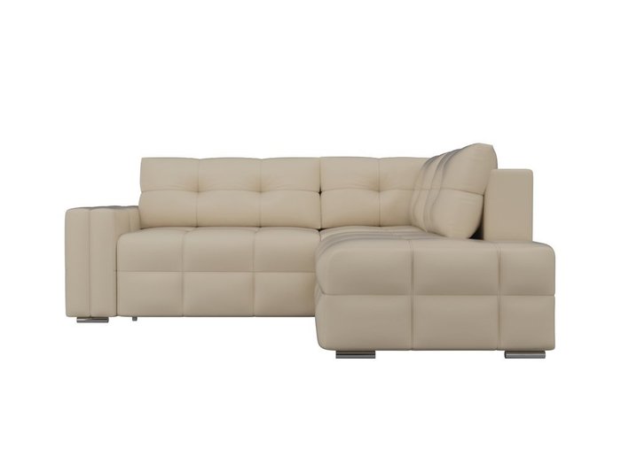 Угловой диван-кровать Леос бежевого цвета (экокожа) - купить Угловые диваны по цене 52390.0