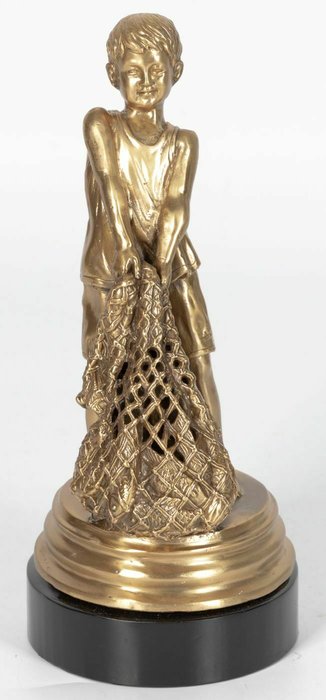 Фигура Рыбак золотого цвета - лучшие Фигуры и статуэтки в INMYROOM