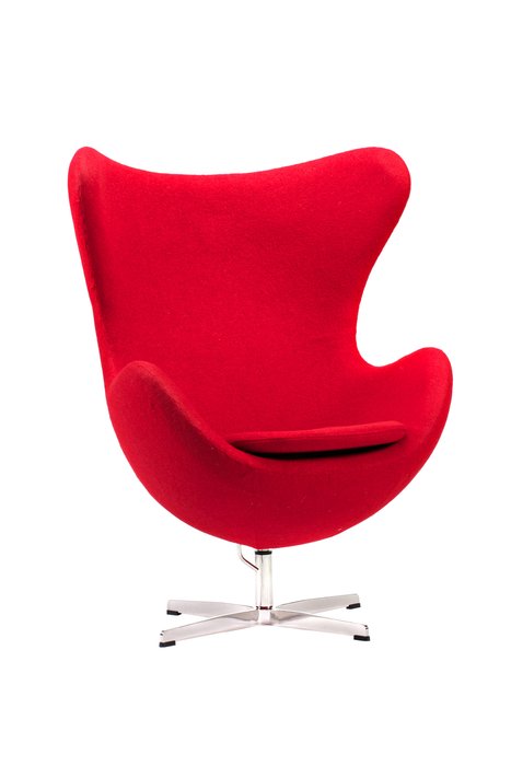 Кресло Egg Chair красного цвета   - купить Интерьерные кресла по цене 57800.0