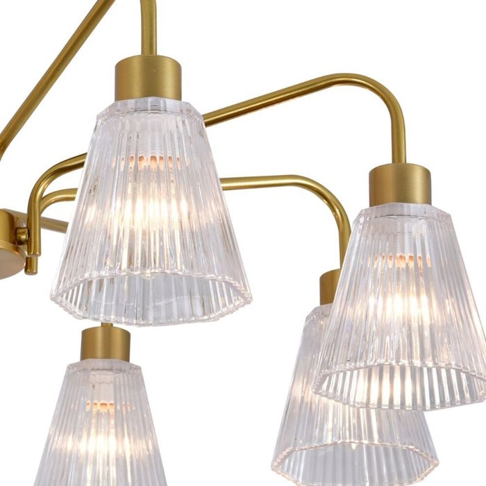 Люстра на штанге Berzelia ES0000029 (стекло, цвет прозрачный) - лучшие Подвесные люстры в INMYROOM Люстра на штанге Berzelia ES0000029 (стекло, цвет прозрачный) - лучшие Подвесные люстры в INMYROOM