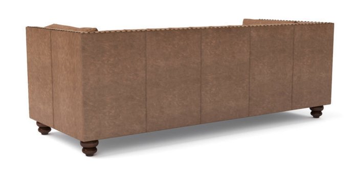Трехместный раскладной диван Chesterfield Florence из экокожи - купить Прямые диваны по цене 93200.0