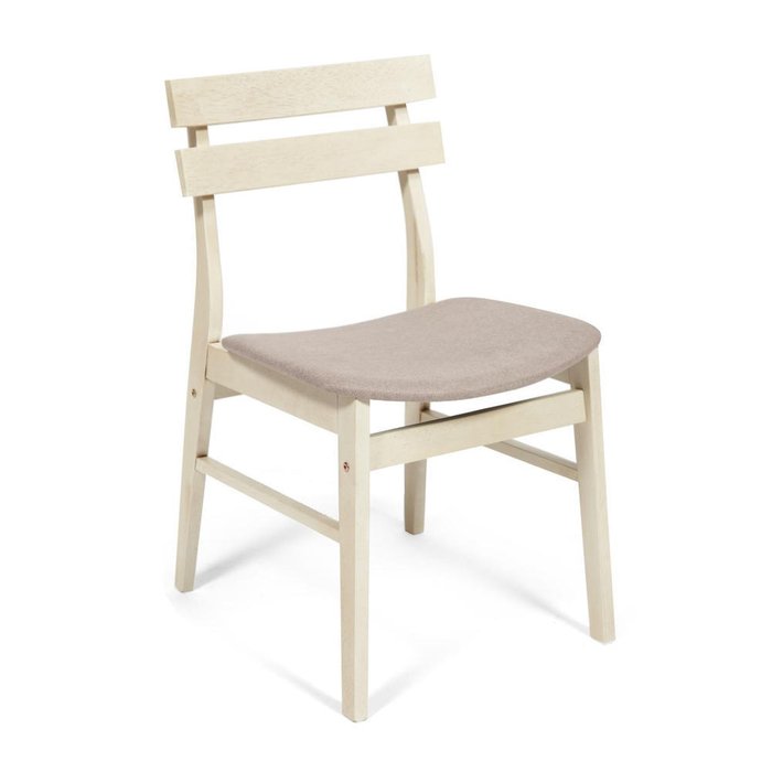 Комплект из четырех стульев Fes с мягким сиденьем бежевого цвета