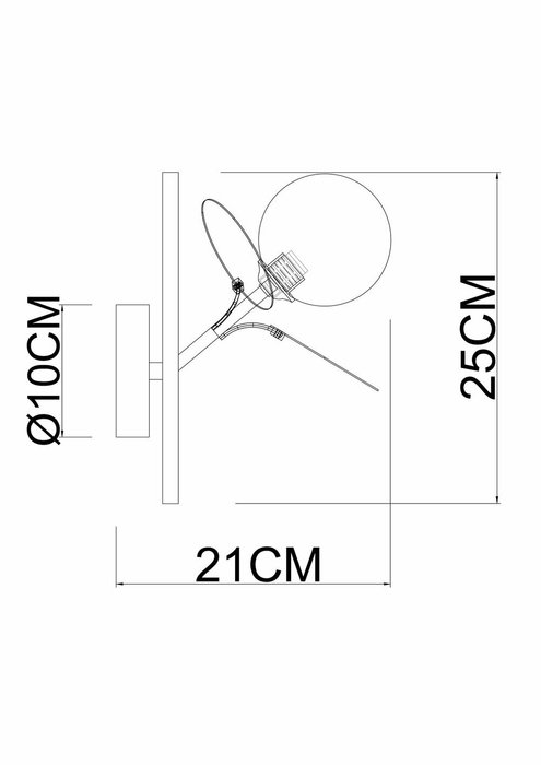 Бра Arte Lamp PEACOCK A1369AP-1MD - лучшие Бра и настенные светильники в INMYROOM