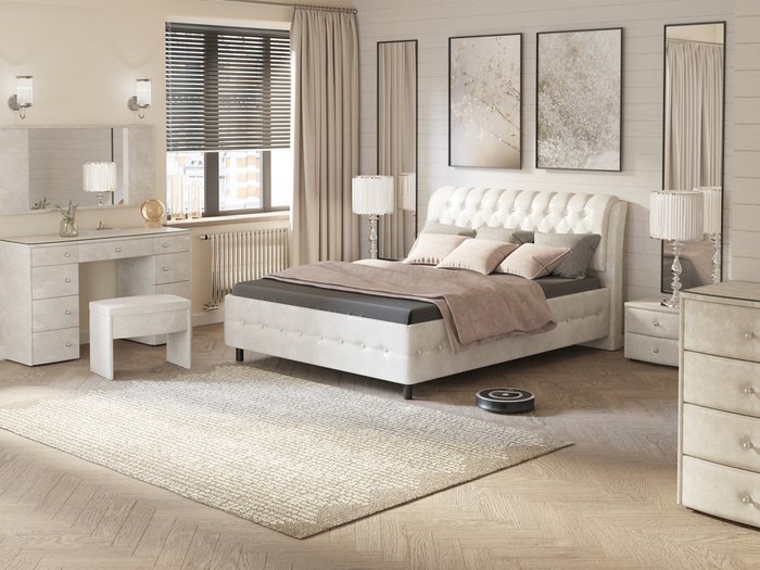 Кровать Como Veda 4 180х200 светло-бежевого цвета - купить Кровати для спальни по цене 45150.0