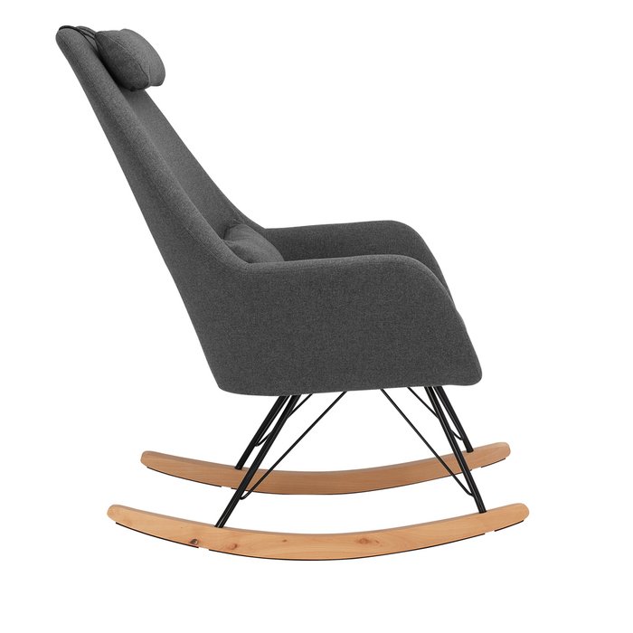  Кресло-качалка Moris серого цвета - лучшие Интерьерные кресла в INMYROOM