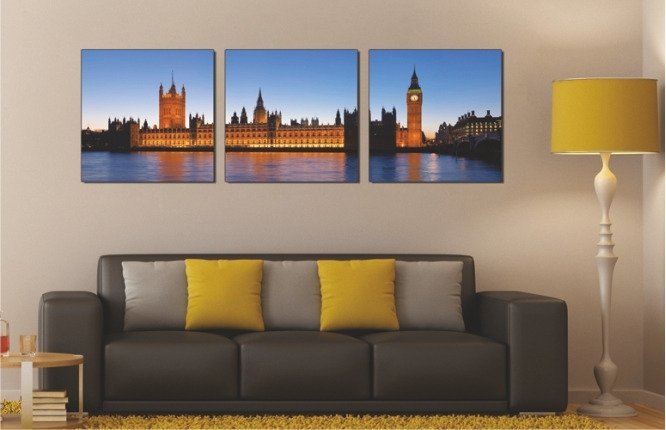 Триптих в спальню "Вид на Лондон" - купить Принты по цене 3890.0