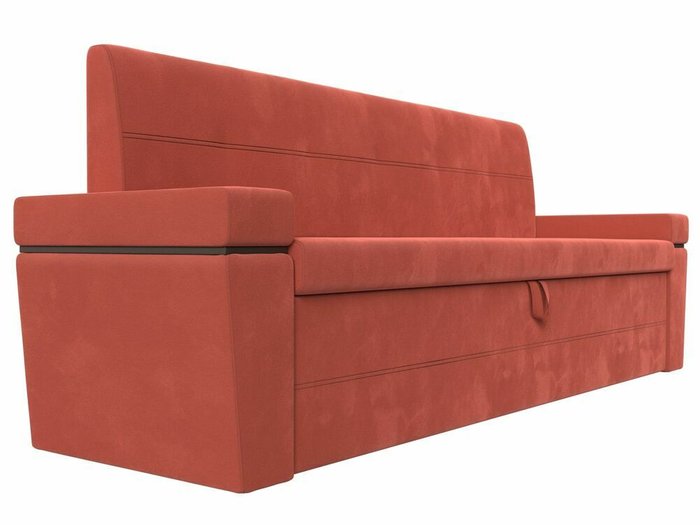 Прямой диван-кровать Деметра кораллового цвета - лучшие Прямые диваны в INMYROOM